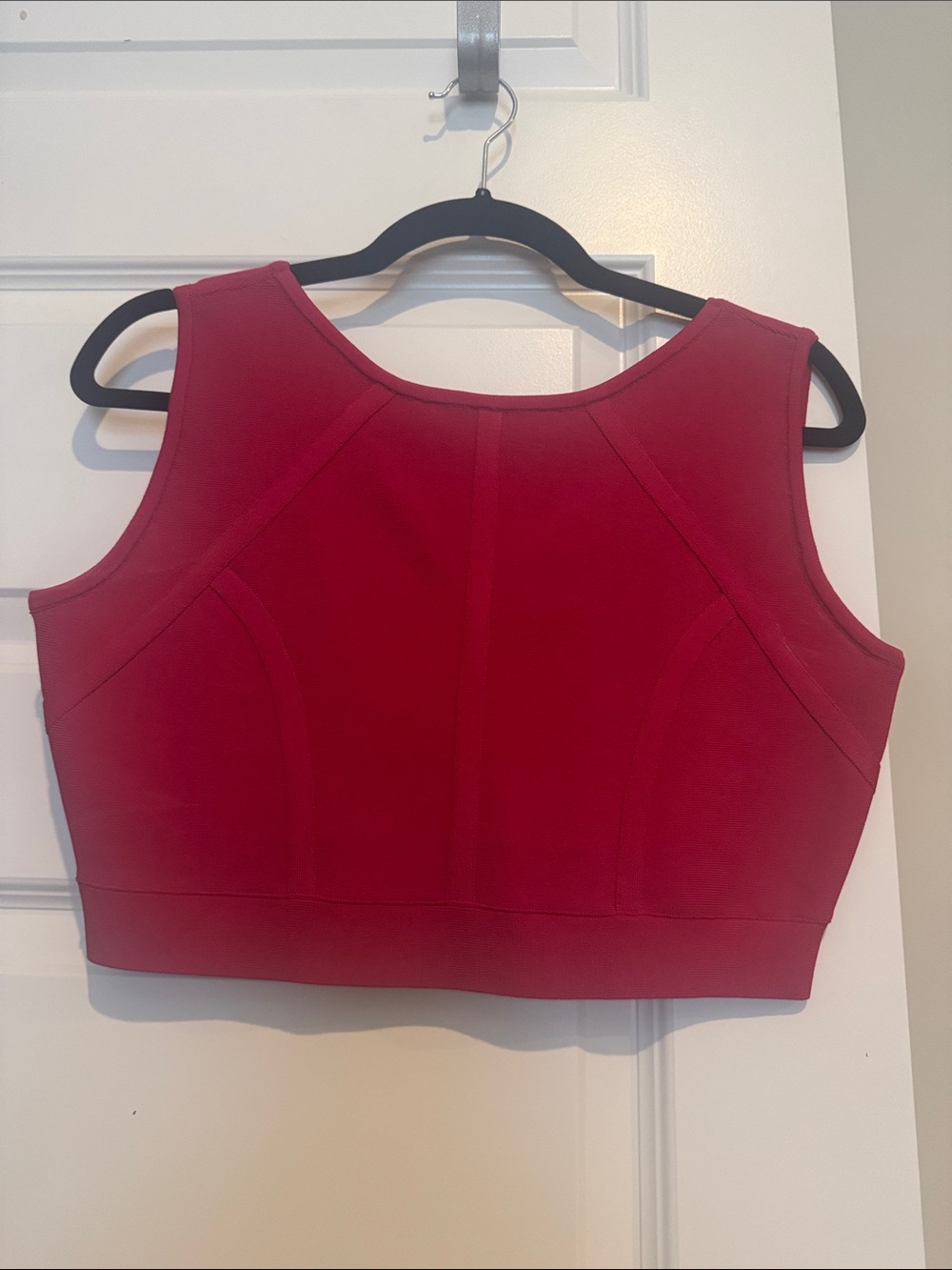 BCBGMaxAzria Red Sleeveless Crop Tank